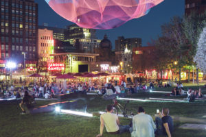 A community space for spontaneous interaction in downtown Montreal, the result of a project by McConnell grant partner La Pépinière. Pic credit: Steven Porotto