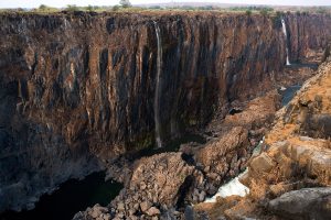 Victoria Falls runs dry